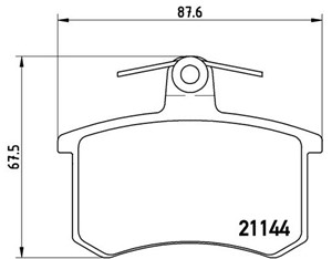 Bremseklosser sett, Bakaksel, ALFA ROMEO,AUDI,FIAT,LANCIA, 437698451, 443498451, 443615415N, 443615415P, 443615415S, 443698451, 44369845