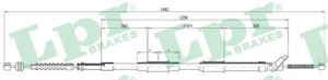 Kabel, parkeringsbremse, Venstre, TOYOTA COROLLA, COROLLA Compact, COROLLA Liftback, COROLLA Station Wagon, 4643012240