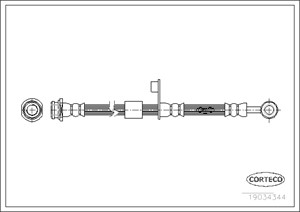Bremseslange, Framaksel, MITSUBISHI COLT VI, COLT CZC Cabriolet VI, SMART FORFOUR, 4605A071, 4605A232, 4605A614, D06143810E, MA454420112