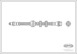 Bremseslange, Framaksel, på begge sider, FORD FOCUS I, FOCUS Sedan I, FOCUS Turnier I, 1064258, 1068964, 1134140, 1207757, 2M512078AA, 9
