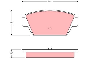 Bremseklosser sett, Bakaksel, MITSUBISHI, MB366288, MB377826, MB534995, MB699154, MB699720, MB699721, MB699722, MB699723, MB857731, MB85