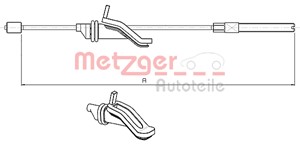 Kabel, parkeringsbremse, Foran, FORD FOCUS II, FOCUS Cabriolet II, FOCUS C-MAX, FOCUS Sedan II, FOCUS Turnier II, 1420259, 3M512853CB