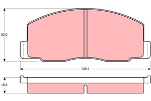 Bremseklosser sett, Framaksel, TOYOTA LITEACE Buss, LITEACE Skåp, LITEACE Wagon, MODEL F, 04465-28010, 04465-28110, 04465-28180, 04465-2