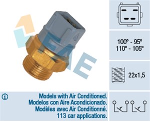 Temperaturbryter, radiator ventilator, FORD, 3C0 955 453 K, 3C0 955 453 N, 6154134, 7001605, 87 BB 8B607 AA, 87BB-8B607-AB