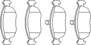 Bremseklosser sett, Framaksel, CITROËN SAXO, PEUGEOT 106 II, 4251 39, 4251 42, 4254 82