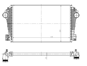 Ladeluftkjøler, VW AMAROK, AMAROK Flak/chassi, 2H0145804, 2H0145804D