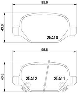 Bremseklosser sett, FIAT PANDA, PANDA VAN, 00K68206120AA, 068088919AA, 68088919AA, 68088919AB, 68206120AA, 77366388, 77366453, 77367514,