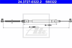 Kabel, parkeringsbremse, Bakre venstre, CITROËN XSARA, XSARA Coupé, XSARA Skåp/halvkombi, 4745 J8