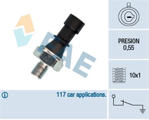 Oljetrykkbryter, ALFA ROMEO,CHEVROLET,FIAT,OPEL,VAUXHALL, 0249.54, 1252555, 1252573, 249.54, 42470841, 425 554 06, 425 600 80, 425 611 0