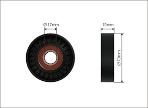 Strammerull, kilerem med ribber, TOYOTA AURIS, AURIS Kombi, COROLLA Sedan, VERSO S, YARIS, 1662047030, 16620-47030