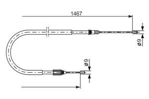 Kabel, parkeringsbremse, Høyre, Venstre, RENAULT SCÉNIC Minibus, minivan I, 77 00 432 013