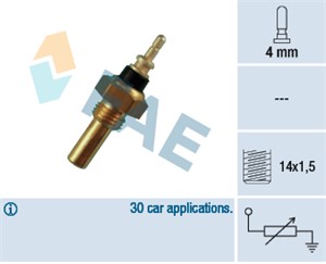 Kjølevæsketemperatursensor, Vannpumpe, MERCEDES-BENZ, 005 545 03 24, 38800P28A021M2, 38800PLAE000M2, 38800PLAE020M2, 38800PLAE021M2, 388