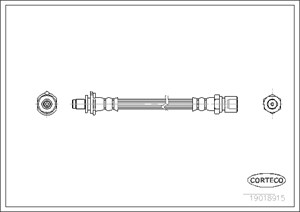 Bremseslange, Bak, Bakaksel, OPEL,SAAB,VAUXHALL, 4483285, 562352, 562359, 90425239, 90468320
