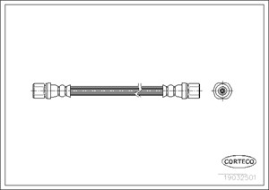 Bremseslange, Bakaksel, SUBARU LEGACY II, 26541AE010