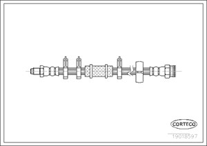 Bremseslange, Framaksel, på begge sider, FIAT UNO, 7569161