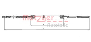 Kabel, parkeringsbremse, Bak, Høyre, Venstre, VW POLO III, POLO CLASSIC III, POLO Skåp/halvkombi, POLO Van Skåp/halvkombi, POLO Variant,
