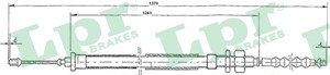 Kabel, parkeringsbremse, Høyre, CITROËN XANTIA, XANTIA Break, 4745G6, 96121652
