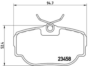 Bremseklosser sett, LAND ROVER DISCOVERY II, RANGE ROVER II, SFP100470, SFP100490, SFP500130, STC1879, STC3684