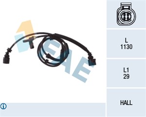 Sensor, hjulturtall, Høyre bakaksel, FORD GALAXY I, SEAT ALHAMBRA, VW SHARAN, 1207330, 1207331, 2M21-2B372-BA, 2M21-2B372-CA, 7M3 927 80