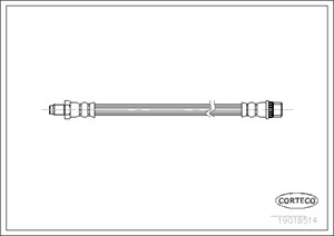 Bremseslange, Bak, Bakaksel, Hjulside, RENAULT, 6025307608, 7704003958