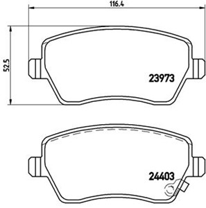Bremseklosser sett, Framaksel, OPEL AGILA, SUZUKI SPLASH, SWIFT III, VAUXHALL AGILA Mk II, 4308239, 4708239, 4711040, 5581062J00, 558106