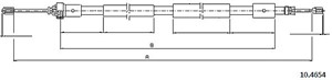 Kabel, parkeringsbremse, Bak, Venstre, CITROËN XSARA PICASSO, 4745.P5, 9633826680