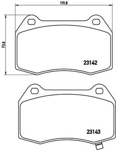 Bremseklosser sett, Framaksel, HONDA INTEGRA Coupé, NISSAN 350Z Coupé, 350Z Roadster, 41060CD028, 41060CD094, 45022S6MJ52, D1060CD00C, D