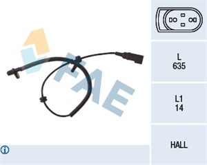 Sensor, hjulturtall, Høyre bakaksel, FORD FOCUS I, FOCUS Sedan I, FOCUS Turnier I, 1067208, 1088635, 98AG-2B372-BE, 98AG-2B372-BF