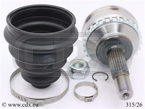 Leddsett, drivaksel, Hjulside, RENAULT CLIO II, KANGOO, KANGOO Express, 7700110484