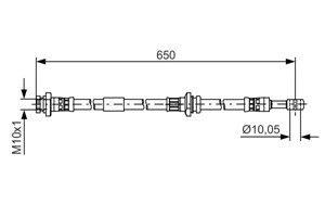 Bremseslange, Høyre bakaksel, NISSAN PRIMERA, PRIMERA Hatchback, PRIMERA Kombi, 46210 AV01A, 46210 AV715