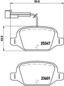 Bremseklosser sett, ABARTH 500 / 595 / 695, 500C / 595C / 695C, FIAT 500, 500 C, 77365754, 77367241