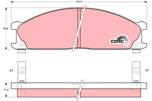 Bremseklosser sett, Framaksel, NISSAN,SUBARU, 26296AA050, 26296AA051, 26296PA020, 41060-23C90, 41060-23C91, 41060-23C92, 41060-23C93, 41