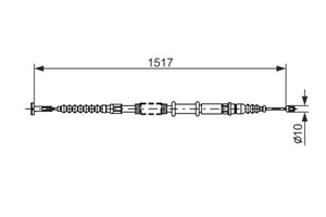Kabel, parkeringsbremse, Høyre, Senter, Venstre, ALFA ROMEO,FIAT,LANCIA, 46401725, 46401730, 46456849, 60806307, 60806311, 60813056, 771
