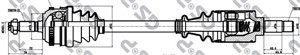 Drivaksel, CITROËN AX, SAXO, PEUGEOT 106 I, 106 II, 327255, 9566694077, 9566694087