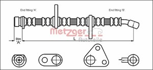 Bremseslange, Foran venstre, HONDA, 43301-SB2-003, 46411-SH3-033, 46411-SH3-034