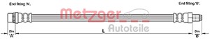 Bremseslange, Foran høyre, Foran venstre, NISSAN,OPEL,RENAULT,VAUXHALL, 4415698, 46201-00QAH, 8200 196 055, 93182621