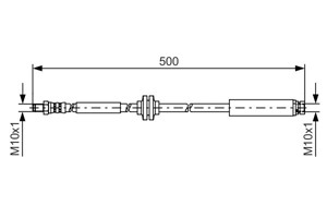 Bremseslange, Bakaksel, FORD KUGA I, 1501841, 8V41 2282-AB