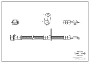 Bremseslange, Framaksel, Framaksel høyre, Høyre, TOYOTA AVENSIS, COROLLA, COROLLA Kombi, COROLLA Sedan, COROLLA Verso, 90080-94199