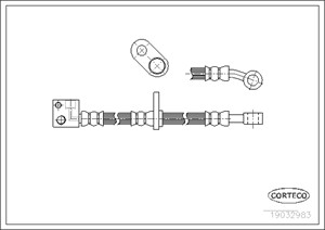 Bremseslange, Foran, Venstre, HONDA JAZZ II, JAZZ III, 01465SAAG00, 01465SAAG01