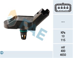 Sensor, sugerørtrykk, Innsugningsmanifold, CITROËN,FIAT,PEUGEOT, 1715, 1920 AJ, 1920.AJ, 4676 80, 4676.80, 96 365 830, 96 393 814 80, 96