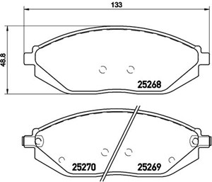 Bremseklosser sett, Framaksel, CHEVROLET SPARK, 04465B5070, 96682858