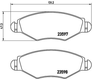 Bremseklosser sett, Framaksel, CITROËN XSARA, XSARA Skåp/halvkombi, PEUGEOT 206 Halvkombi, 206 Sedan, 206 SW, 206 Van, 206+, 1609252980,