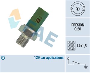 Oljetrykkbryter, NISSAN,OPEL,RENAULT,SUZUKI, 25240-00QAA, 25240-00QAD, 25240-BN700, 37820-84CT0-000, 4400194, 4433882, 6RU698151, 6RU698