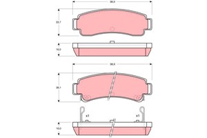 Bremseklosser sett, Bakaksel, NISSAN 100NX, SUNNY II, SUNNY III, SUNNY Hatchback III, SUNNY Liftback III, 44060-50A86, 44060-58Y85, 4406