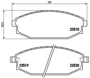 Bremseklosser sett, HYUNDAI GALLOPER I, GALLOPER II, MITSUBISHI GALLOPER, 58101M1A00, S2000100, SB000100