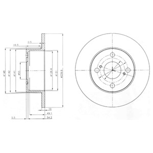 Bremseskive, Bakaksel, TOYOTA COROLLA, COROLLA Compact, COROLLA Kombi, COROLLA Liftback, 42431-12190