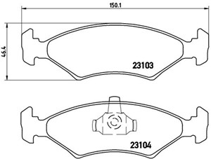 Bremseklosser sett, Framaksel, FORD,MAZDA,TVR, 1010503, 1030602, 1039106, 1042688, 1064763, 1079920, 118589, 1595523, 1619209, 1659935,