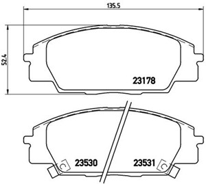 Bremseklosser sett, ACURA RSX Coupé, HONDA CIVIC Hatchback VII, CIVIC Hatchback VIII, S2000, 06450S0AJ10, 06450S2A000, 06450S2AE01, 0645