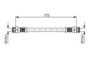 Bremseslange, Bakaksel, Innvendig, PEUGEOT,SKODA,VW, 4806 A2, 6U0 611 707, 6U0 611 775 A, 6U0 611 775 B, 6U0 611 775