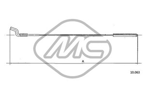 Gasskabel, VW KAEFER, 111 721 555J, 111721555J